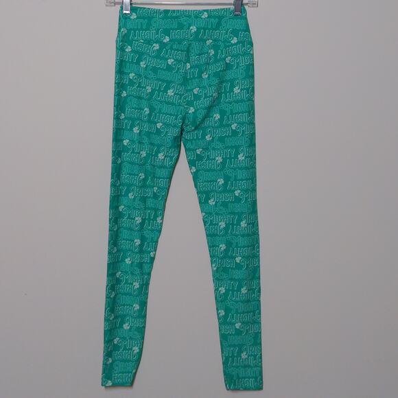 LuLaRoe Leggings in Mighty Irish Print Shamrock St Patrick's Day – One Size - Picture 6 of 8